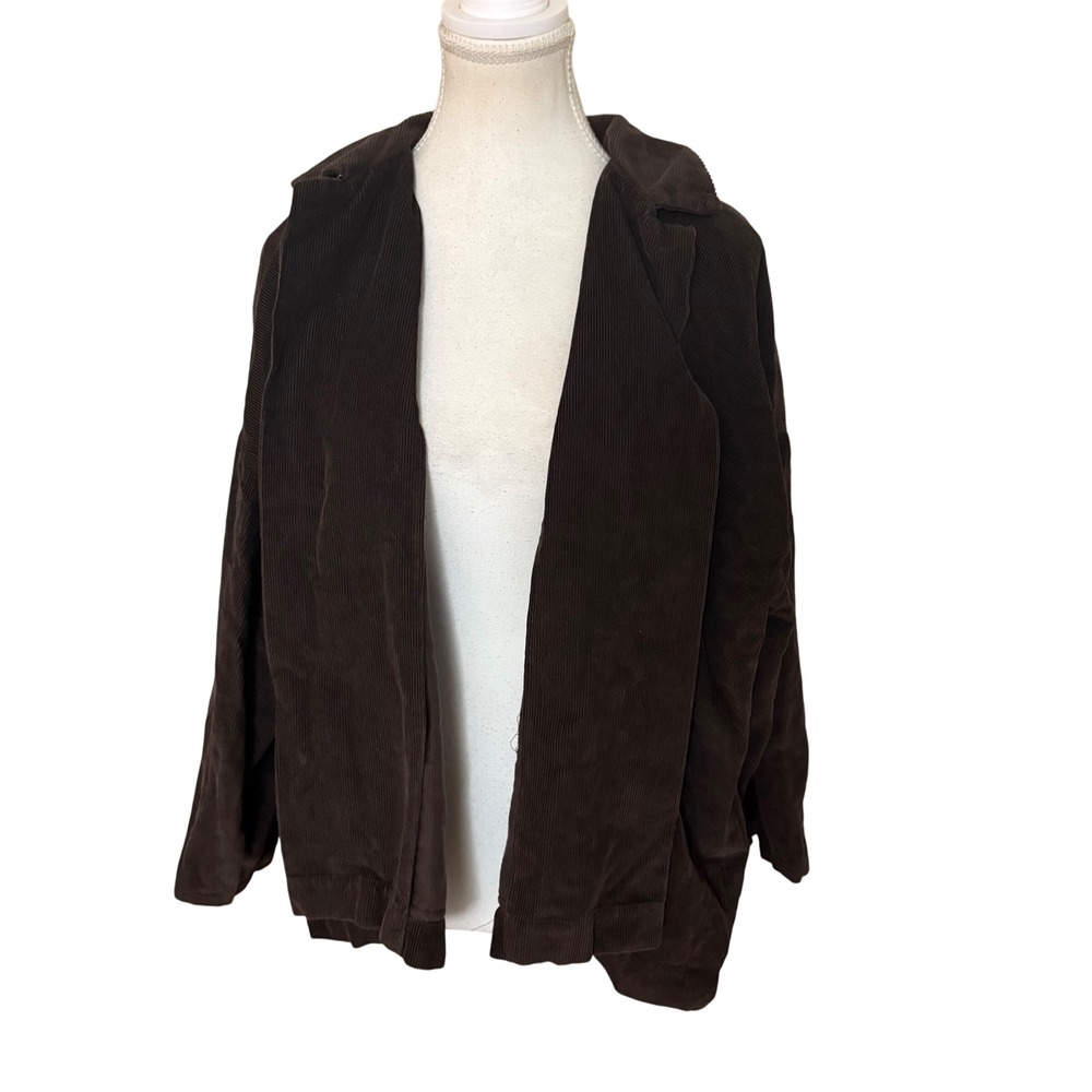 ESKANDAR Brown Corduroy Jacket cotton‎ Silk Blend Size 1 Vintage